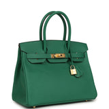 Hermes Birkin 30 Vert Vertigo Epsom Gold Hardware