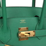 Hermes Birkin 30 Vert Vertigo Epsom Gold Hardware