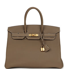 Hermes Birkin 35 Etoupe Togo Gold Hardware