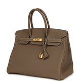 Hermes Birkin 35 Etoupe Togo Gold Hardware - Thumbnail View 5