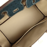 Hermes Special Order (HSS) Birkin 25 Vert Cypress and Parchemin Brushed Palladium Hardware - Thumbnail View 8