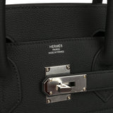 Hermes HAC Birkin 40 Black Togo Palladium Hardware