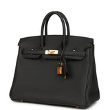 Hermes Birkin 25 Black Togo Gold Hardware