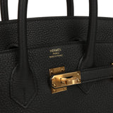 Hermes Birkin 25 Black Togo Gold Hardware