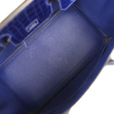 Pre-owned Hermes Birkin 30 Bleu Electric Shiny Niloticus Crocodile Gold Hardware - Thumbnail View 8