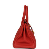 Pre-owned Hermes Birkin 30 Rouge Tomate Togo Gold Hardware