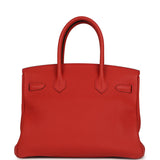 Pre-owned Hermes Birkin 30 Rouge Tomate Togo Gold Hardware