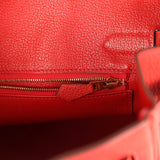 Pre-owned Hermes Birkin 30 Rouge Tomate Togo Gold Hardware