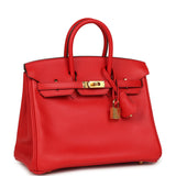 Hermes Birkin 25 Rouge De Coeur Jonathan Gold Hardware - Thumbnail View 2