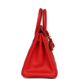 Hermes Birkin 25 Rouge De Coeur Jonathan Gold Hardware - Thumbnail View 3