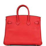 Hermes Birkin 25 Rouge De Coeur Jonathan Gold Hardware - Thumbnail View 4