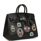 Hermes Birkin Sellier 20 “Bouclerie Moderne Casaque” Black Chevre Chamkila Palladium Hardware - Thumbnail View 2