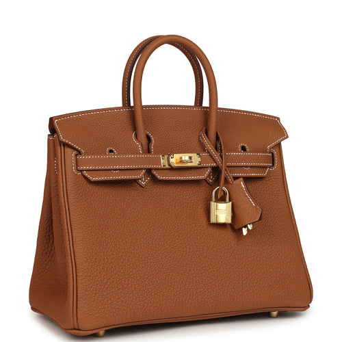 Hermes Birkin 25 Gold Togo Gold Hardware