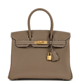 Hermes Birkin 30 Etoupe Togo Brushed Gold Hardware - Thumbnail View 1