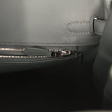 Hermes Birkin 25 Ecru-Vert Amande Toile H Canvas and Vert Mangrove Swift Palladium Hardware