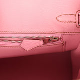 Pre-owned Hermes Birkin 25 Bubblegum Chevre Mysore Palladium Hardware