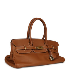 Vintage Hermes Shoulder Birkin 42 JPG Gold Clemence Gold Hardware