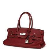 Vintage Hermes Shoulder Birkin 42 JPG Rouge H Clemence Palladium Hardware - Thumbnail View 5