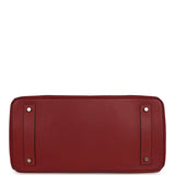 Vintage Hermes Shoulder Birkin 42 JPG Rouge H Clemence Palladium Hardware - Thumbnail View 6