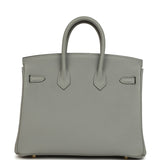 Hermes Birkin 25 Gris Mouette Togo Gold Hardware