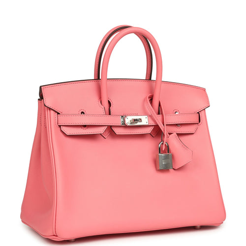 Hermes Birkin 25 Rose D'Ete Swift Palladium Hardware