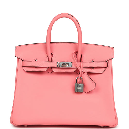 Hermes Birkin 25 Rose D'Ete Swift Palladium Hardware