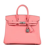 Hermes Birkin 25 Rose D'Ete Swift Palladium Hardware