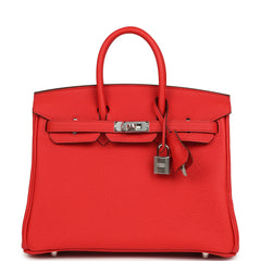 Hermes Birkin 25 Rouge de Coeur Togo Palladium Hardware