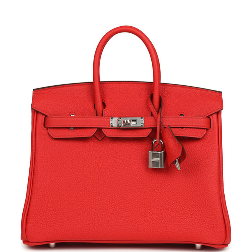 Hermes Birkin 25 Rouge de Coeur Togo Palladium Hardware
