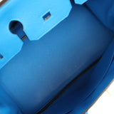 Pre-owned Hermes Birkin 35 Bleu Hydra Clemence Gold Hardware - Thumbnail View 8
