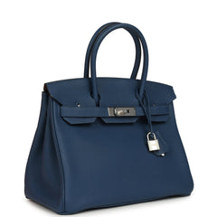Hermes Birkin 30 Deep Bleu Togo Palladium Hardware