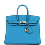 Hermes Birkin 25 Bleu Zanzibar Togo Gold Hardware - Thumbnail View 1