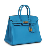 Hermes Birkin 25 Bleu Zanzibar Togo Gold Hardware - Thumbnail View 2