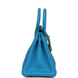 Hermes Birkin 25 Bleu Zanzibar Togo Gold Hardware - Thumbnail View 3