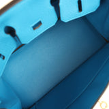 Hermes Birkin 25 Bleu Zanzibar Togo Gold Hardware - Thumbnail View 8