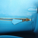 Hermes Birkin 25 Bleu Zanzibar Togo Gold Hardware - Thumbnail View 9