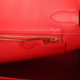 Pre-owned Hermes Birkin 30 Rouge de Coeur Togo Gold Hardware