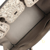 Pre-owned Hermes Jay Ahr Birkin 30 Gris Asphalte Epsom Bandana Embroidery Gold Hardware - Thumbnail View 8