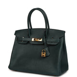Pre-owned Hermes Birkin 30 Vert Cypress Chevre de Coromandel Gold Hardware - Thumbnail View 5