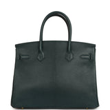 Pre-owned Hermes Birkin 30 Vert Cypress Chevre de Coromandel Gold Hardware - Thumbnail View 4