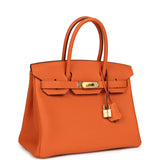 Hermes Birkin 30 Orange Togo Gold Hardware