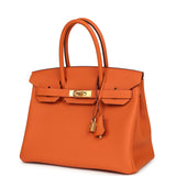 Hermes Birkin 30 Orange Togo Gold Hardware