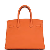 Hermes Birkin 30 Orange Togo Gold Hardware