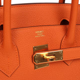 Hermes Birkin 30 Orange Togo Gold Hardware