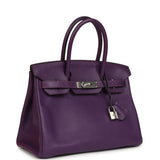 Pre-owned Hermes Birkin 30 UItraviolet Clemence Palladium Hardware - Thumbnail View 2