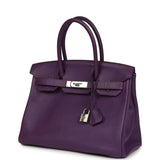 Pre-owned Hermes Birkin 30 UItraviolet Clemence Palladium Hardware - Thumbnail View 5