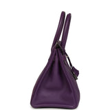Pre-owned Hermes Birkin 30 UItraviolet Clemence Palladium Hardware - Thumbnail View 3