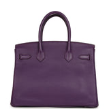 Pre-owned Hermes Birkin 30 UItraviolet Clemence Palladium Hardware - Thumbnail View 4