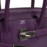 Pre-owned Hermes Birkin 30 UItraviolet Clemence Palladium Hardware - Thumbnail View 7