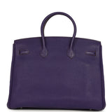 Pre-owned Hermes Birkin 35 Violet Togo Palladium Hardware - Thumbnail View 4
